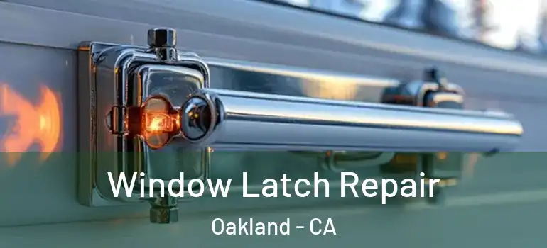  Window Latch Repair Oakland - CA